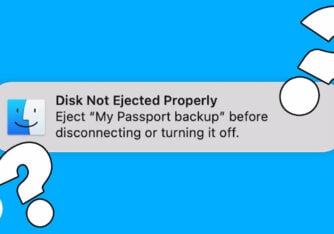 Disk not ejected properly on mac