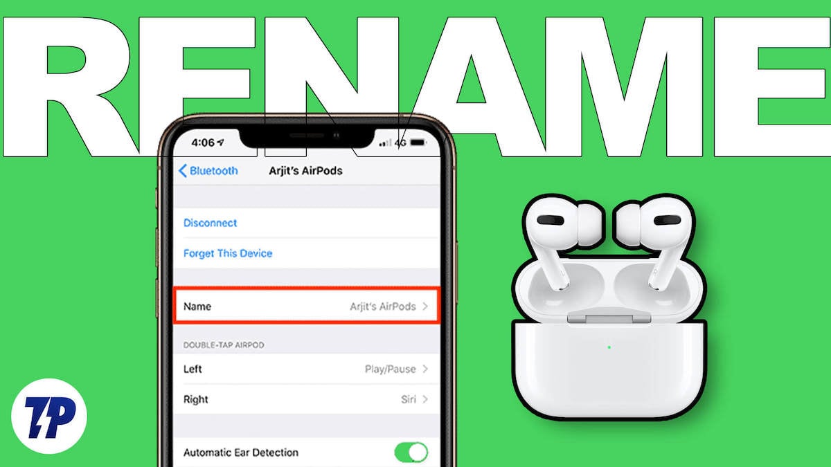 how to rename your AirPods
