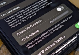 private Wi-Fi address on iPhone