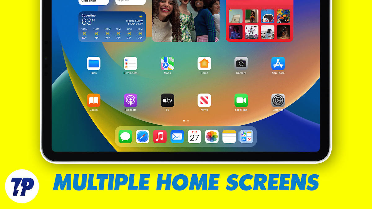 multiple home screens on iPad